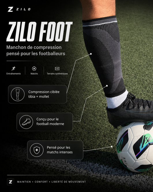 Zilo — Manchon de compression pour footballeurs