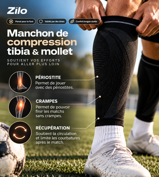 Zilo — Manchon de compression pour footballeurs