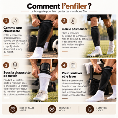 Zilo — Manchon de compression pour footballeurs