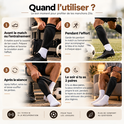 Zilo — Manchon de compression pour footballeurs